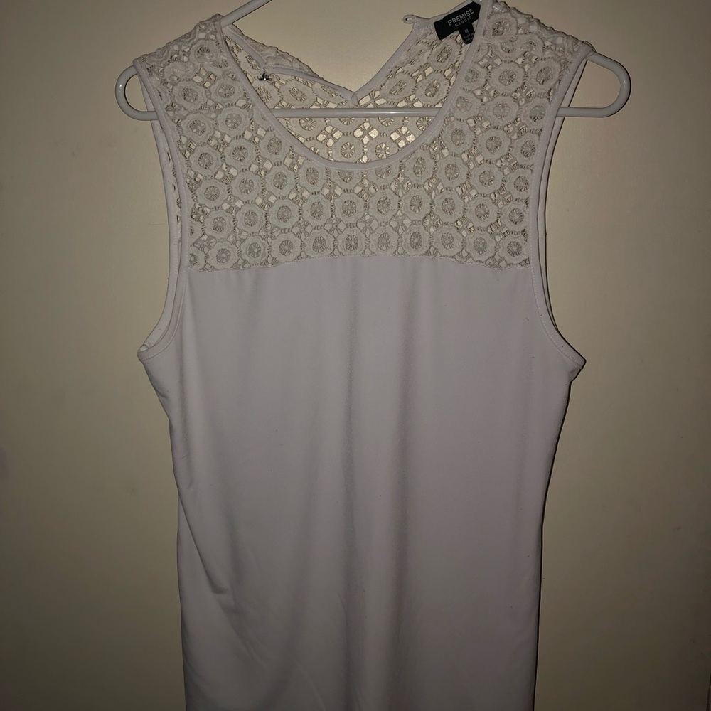 White dressy tank top